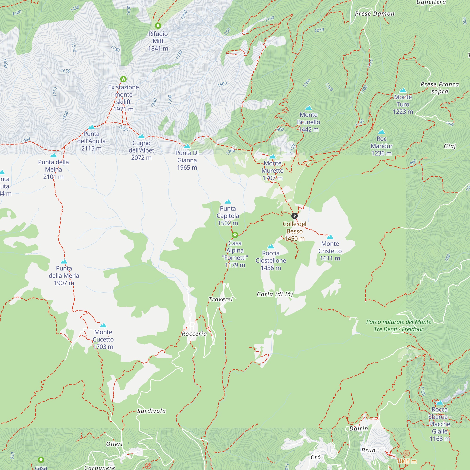 Casa Alpina "Fornetti" map