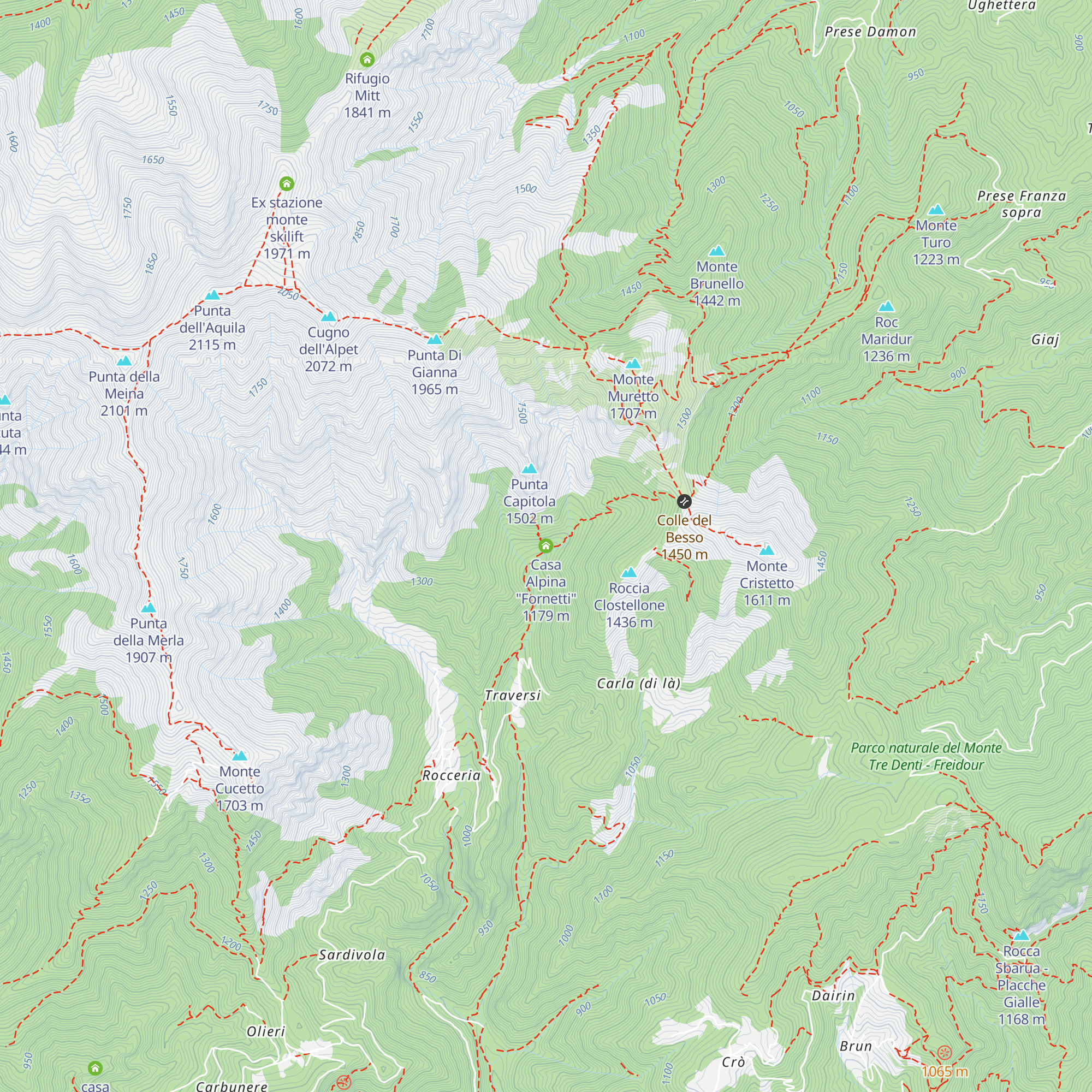 Casa Alpina "Fornetti" map