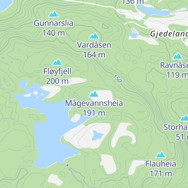 Map of Mågevannsheia