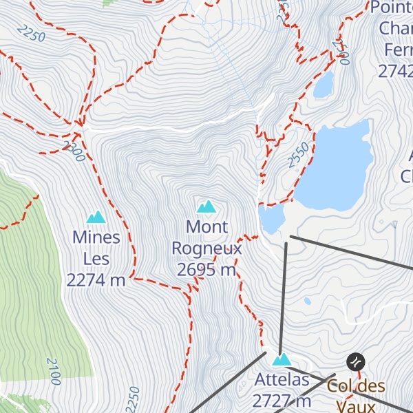 Map of Mont Rogneux