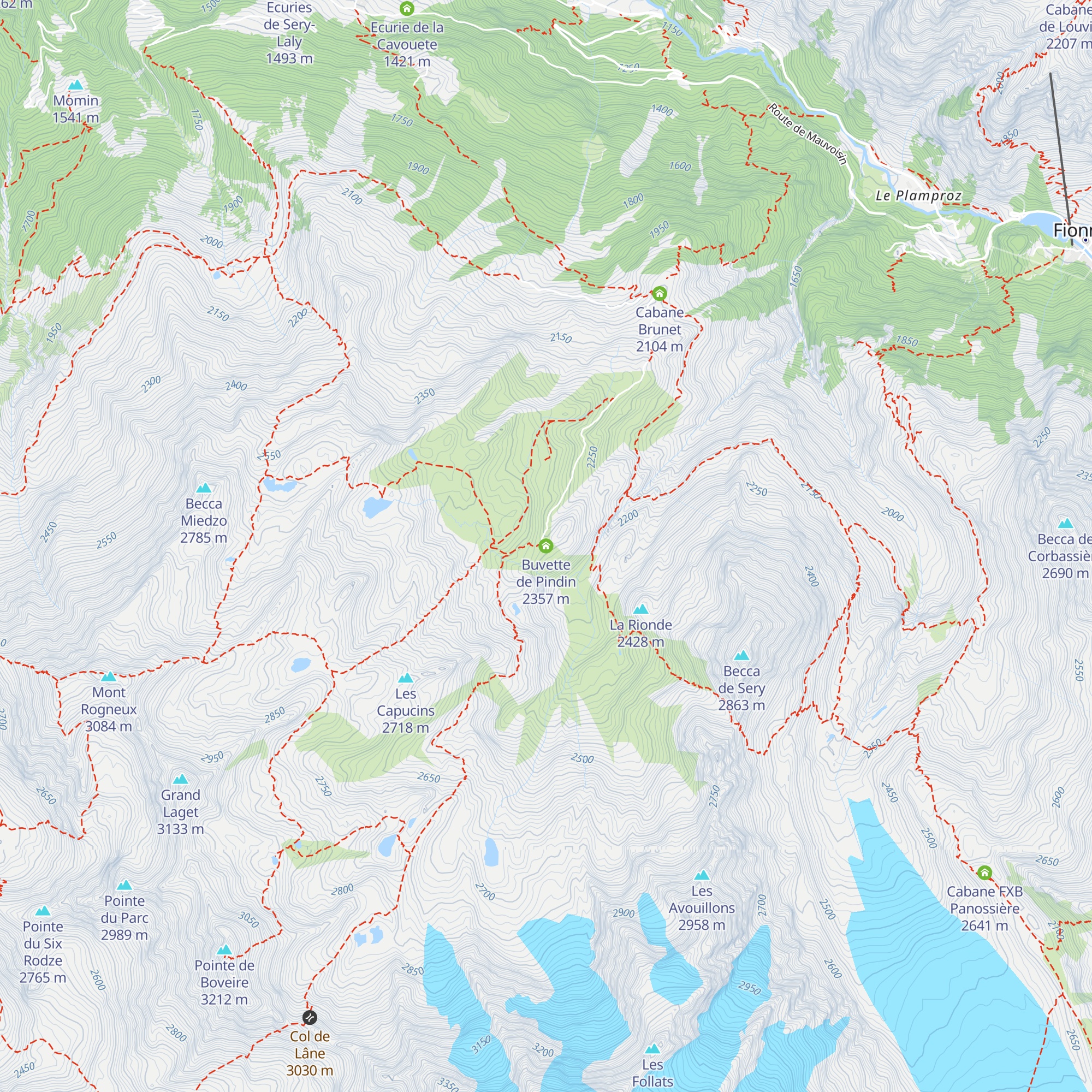 Buvette de Pindin map