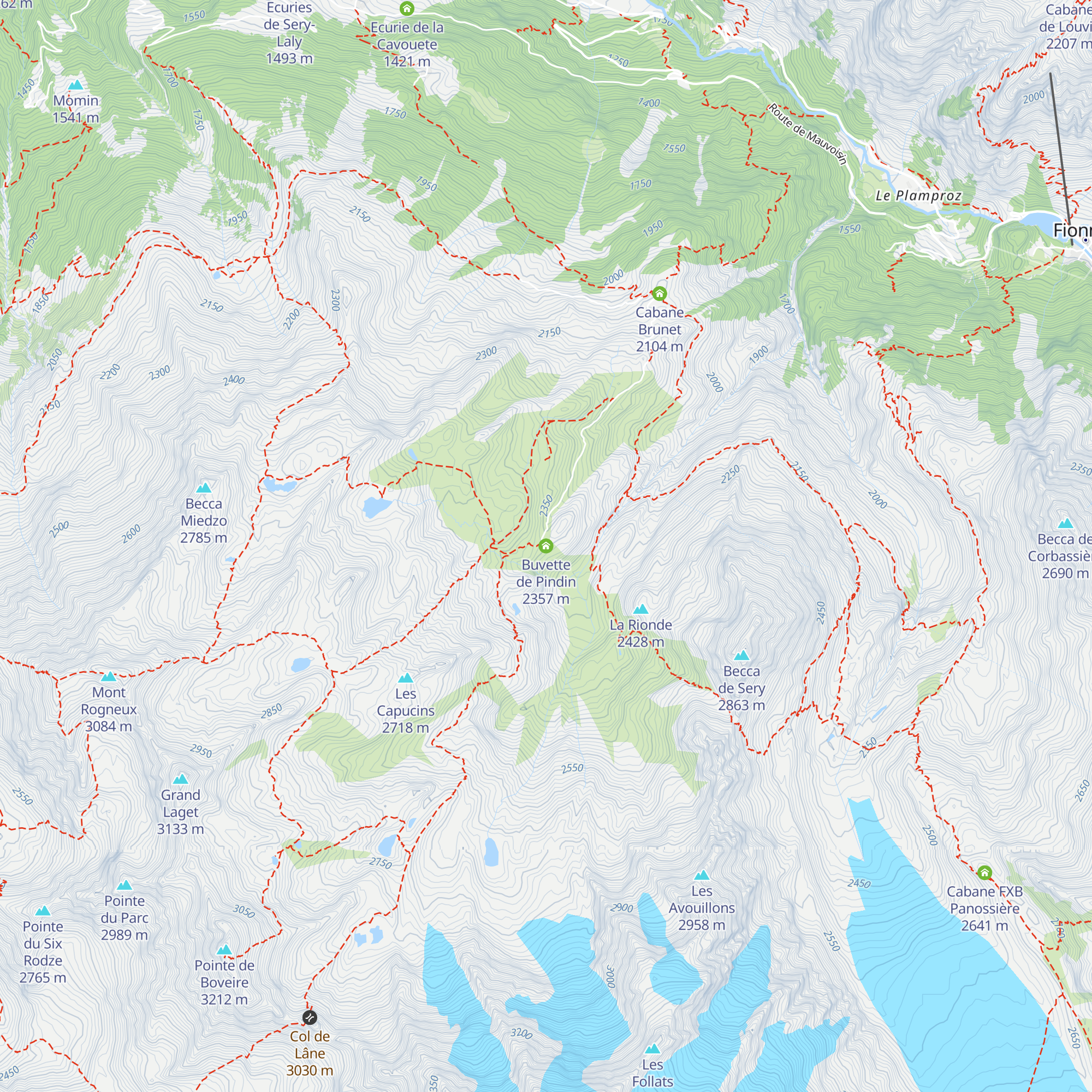 Buvette de Pindin map