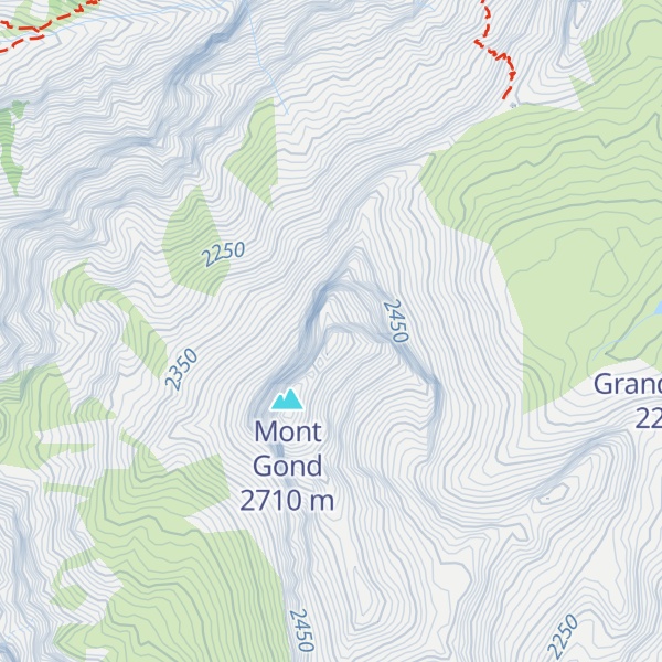 Map of Petit Mont Gond