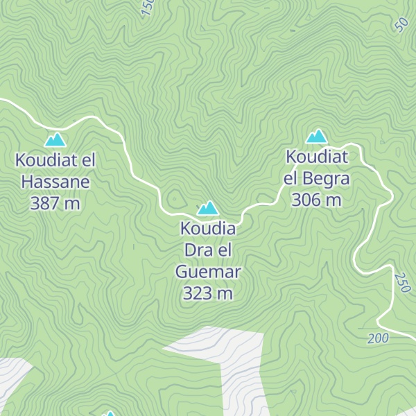 Map of Koudia Dra el Guemar