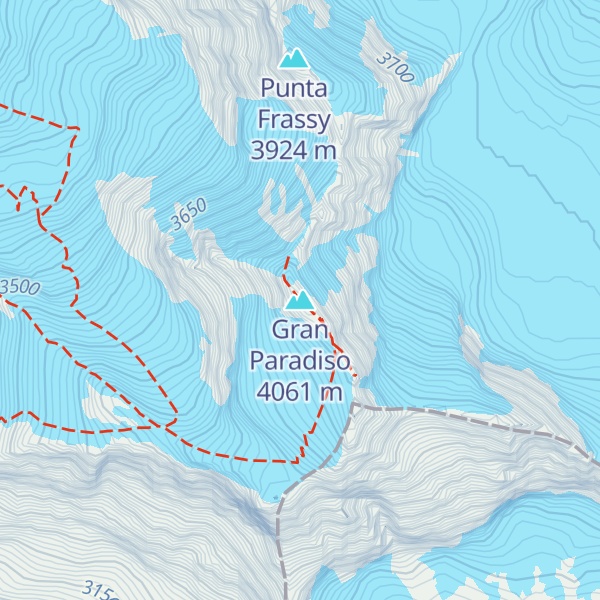 Map of Gran Paradiso