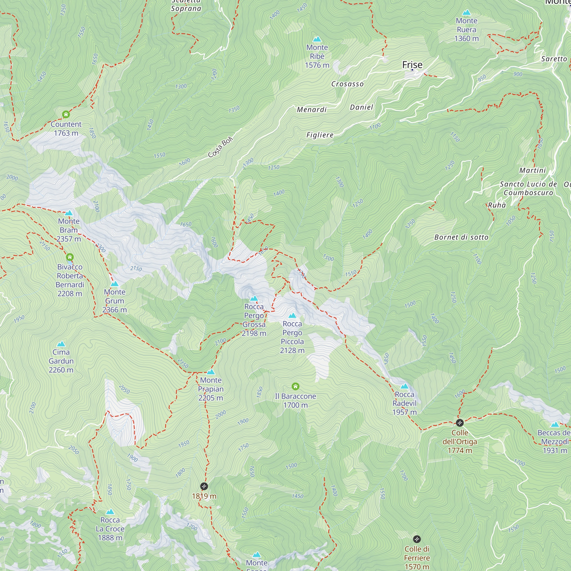 Bivacco Rousset map