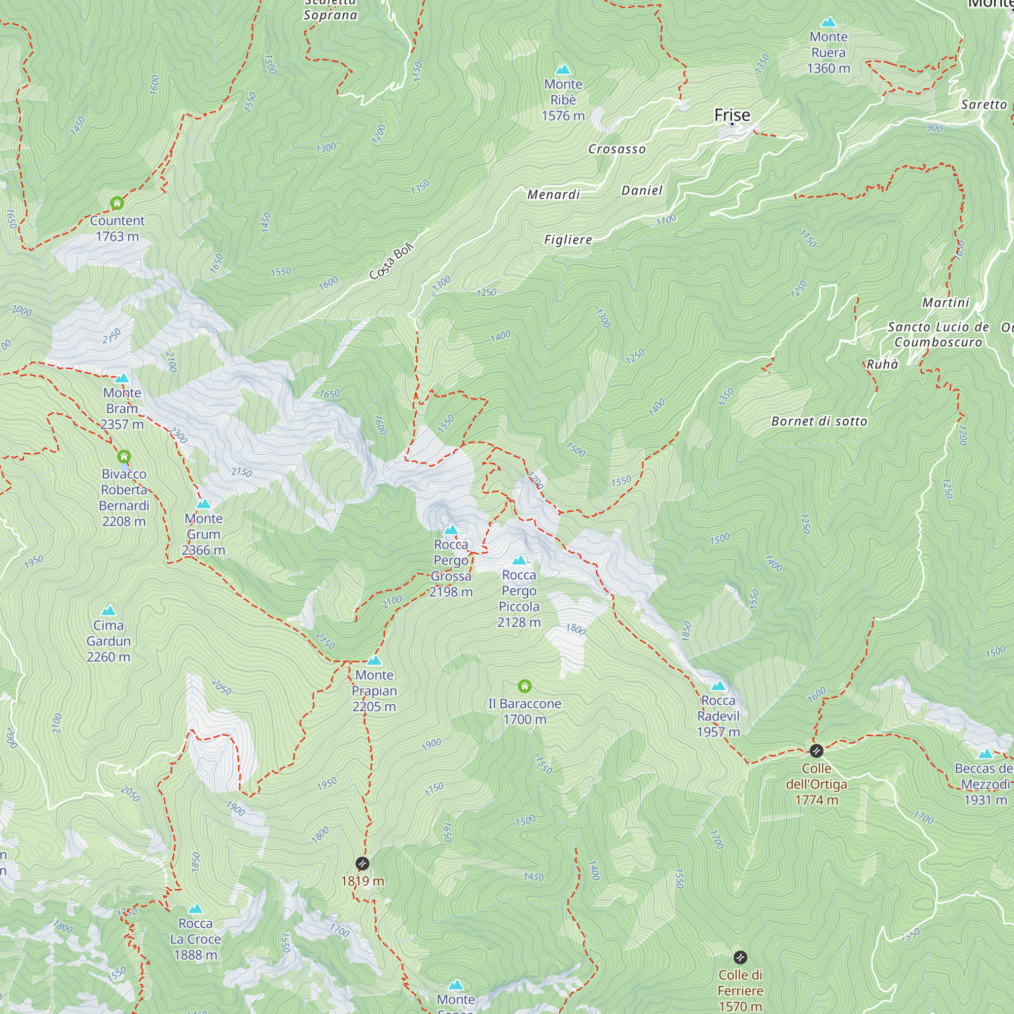 Bivacco Rousset map