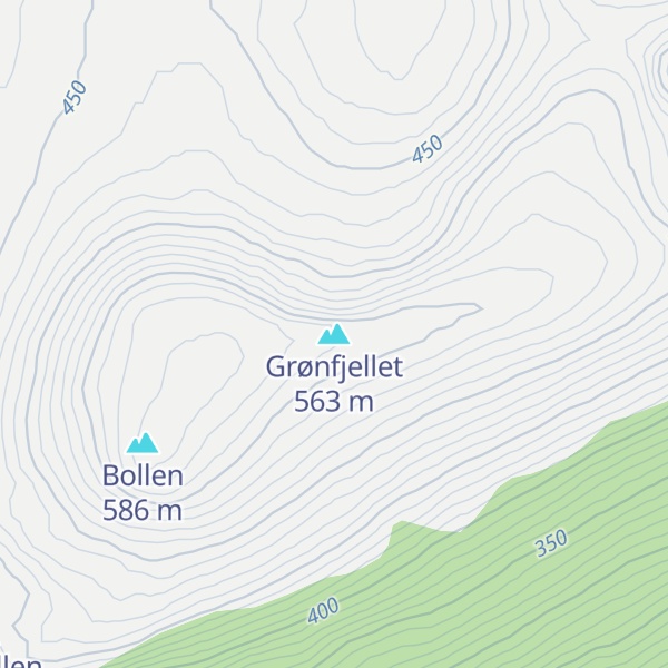 Map of Grønfjellet