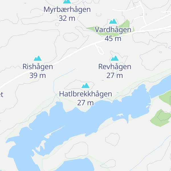 Map of Hatlbrekkhågen