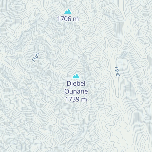 Map of Djebel Ounane
