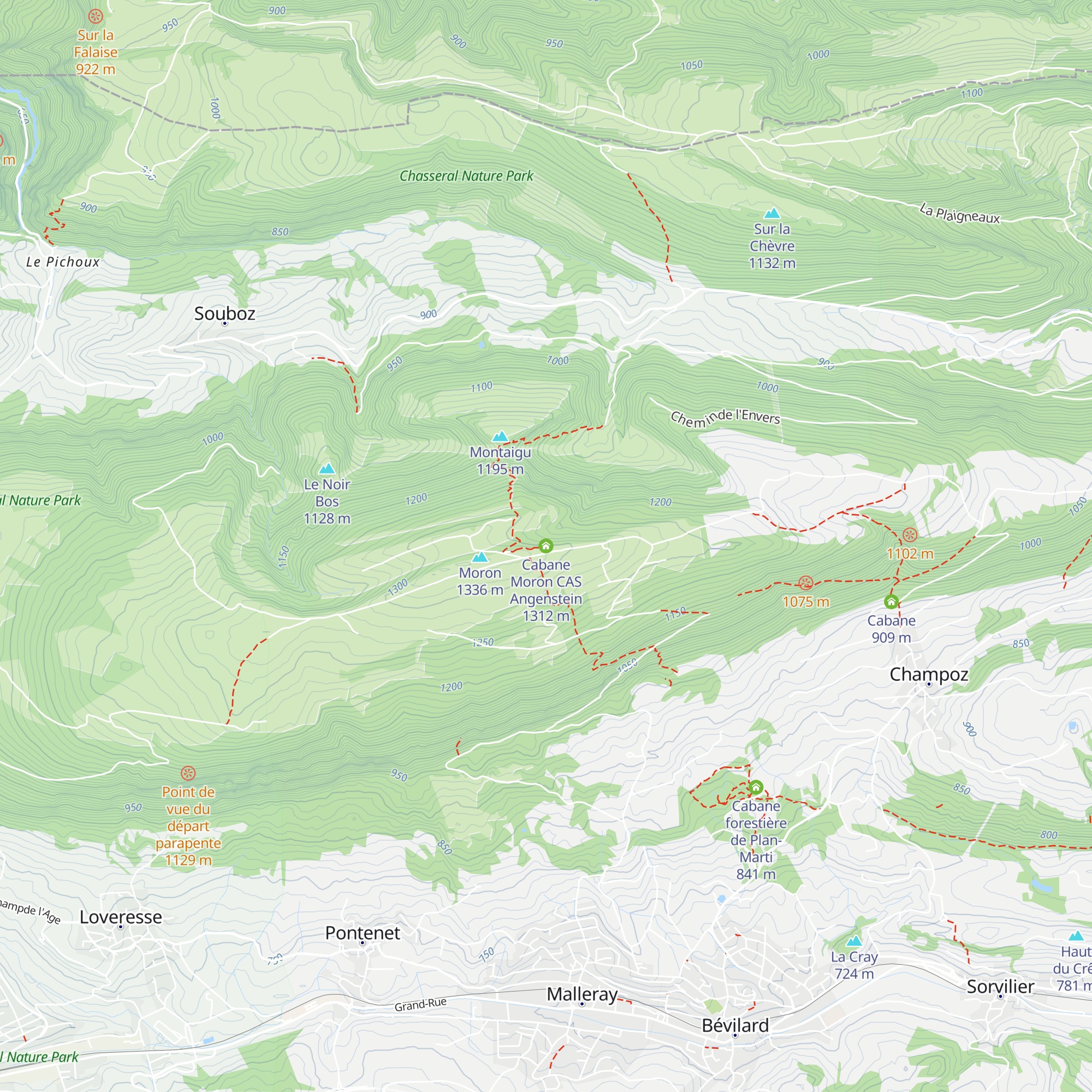 Cabane Moron CAS Angenstein map