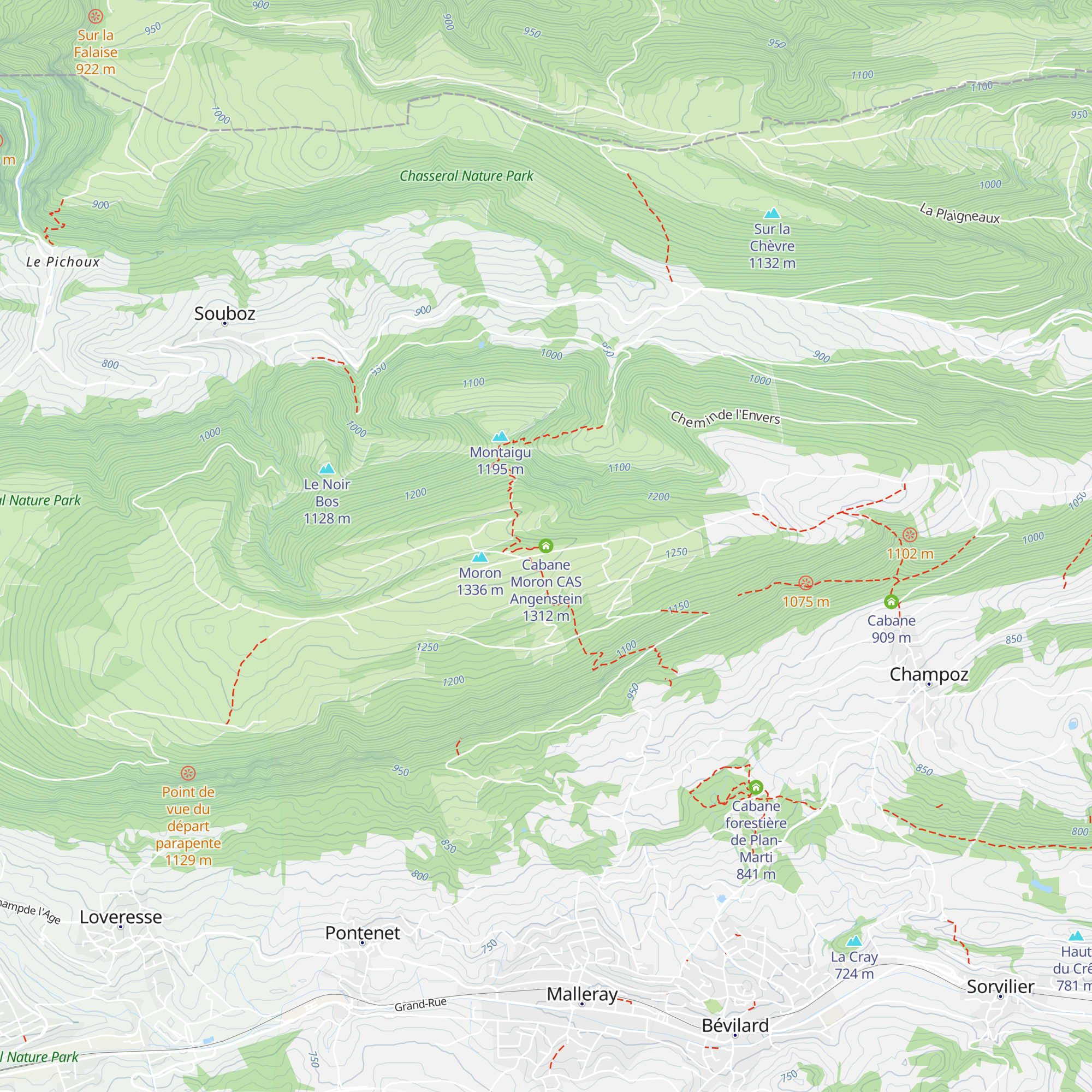 Cabane Moron CAS Angenstein map