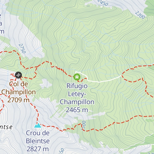 Map of Rifugio Letey-Champillon