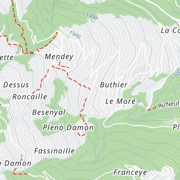 Map of Grenier di Clémencey