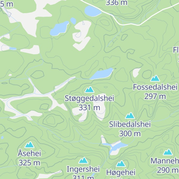 Map of Støggedalshei