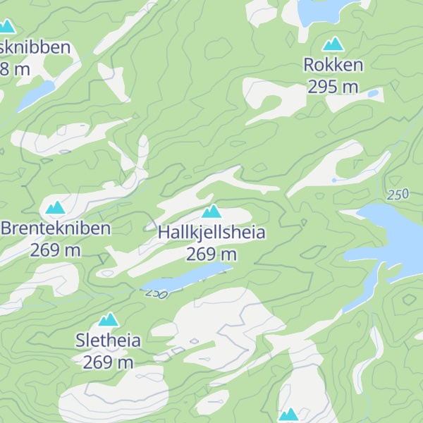 Map of Hallkjellsheia