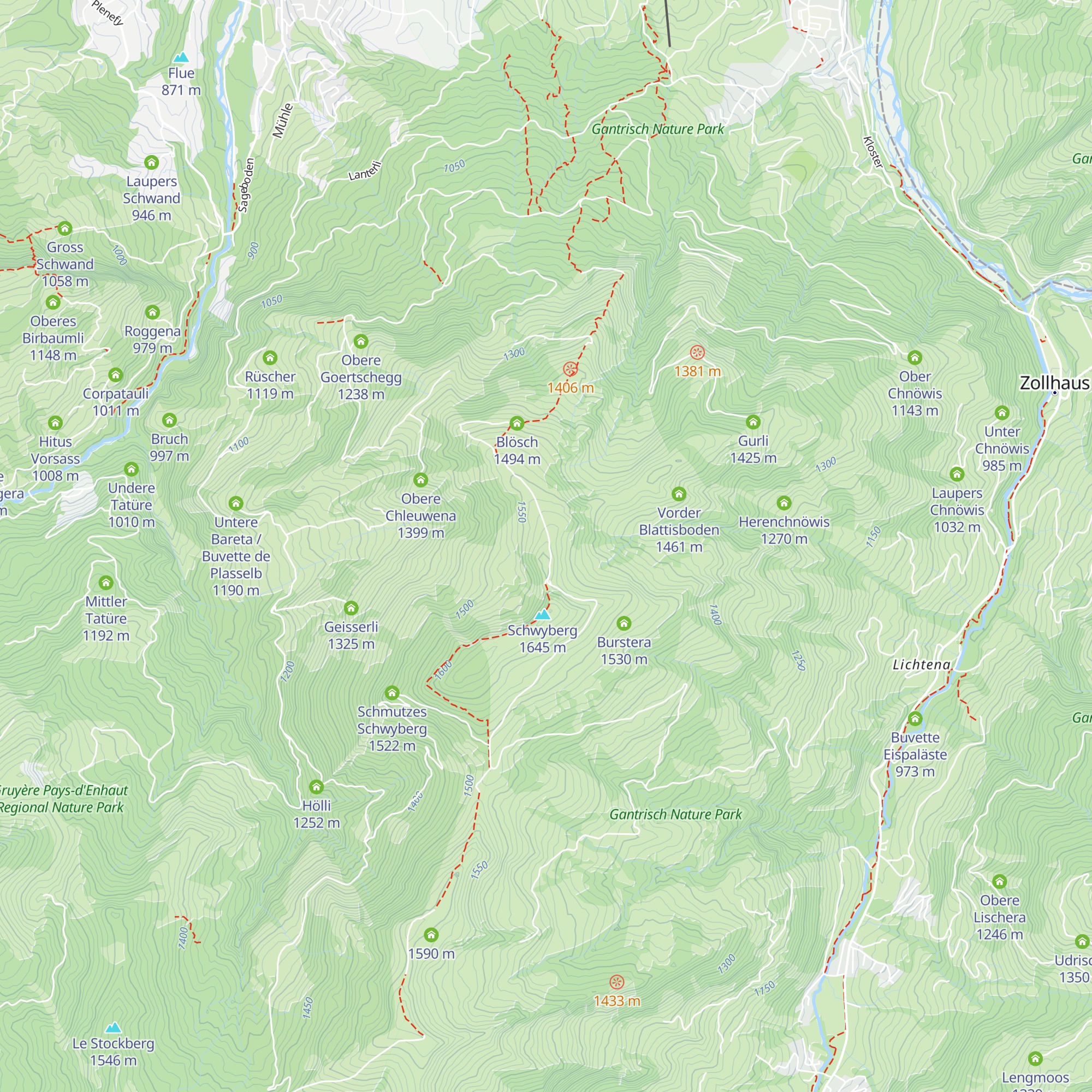 Alp Grosser Schwyberg map