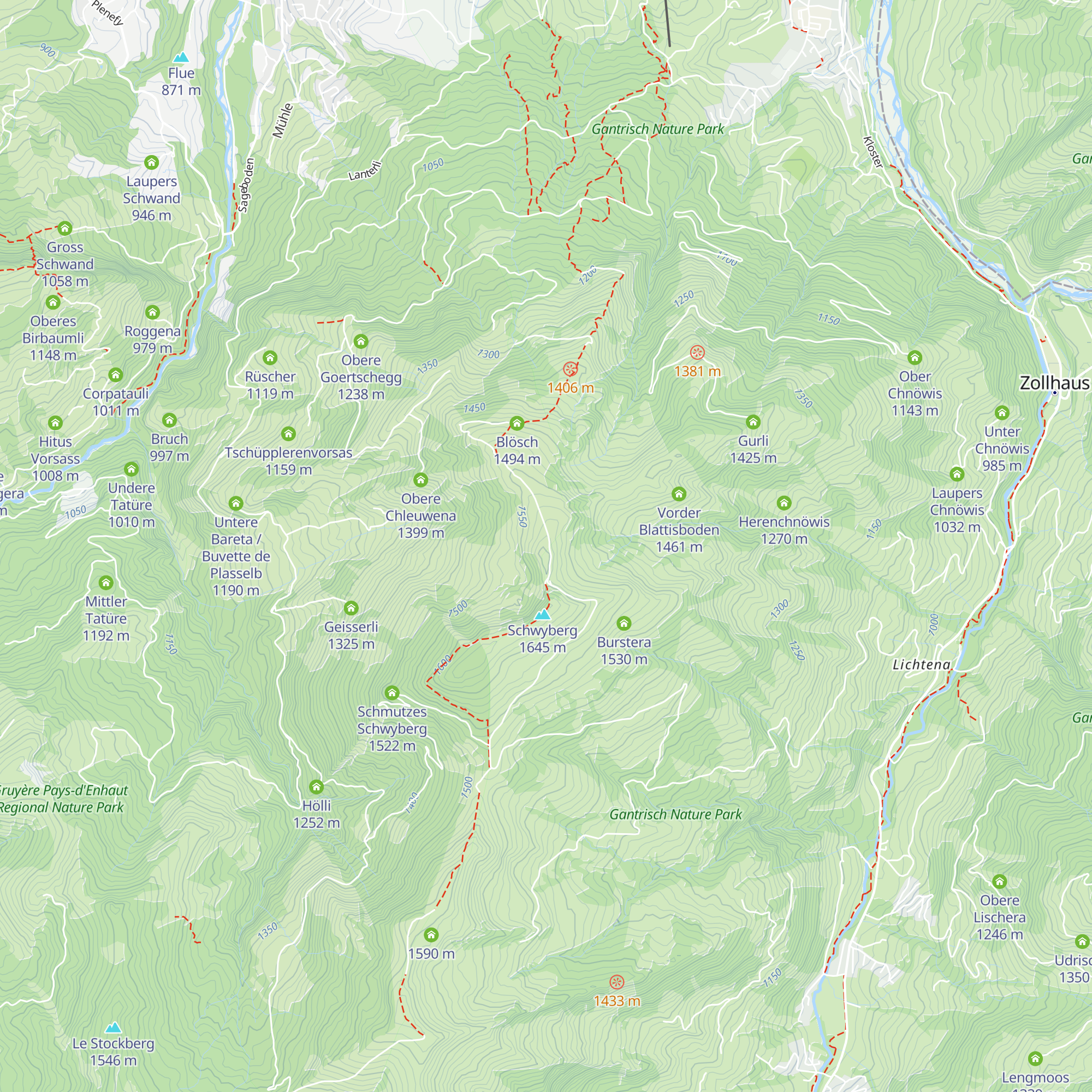Alp Grosser Schwyberg map