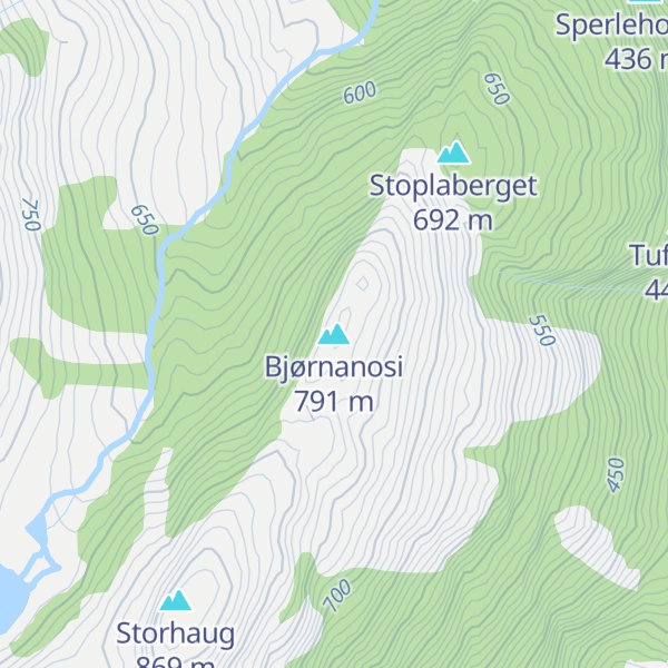 Map of Bjørnanosi