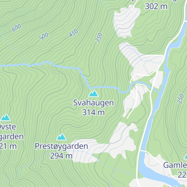 Map of Svahaugen
