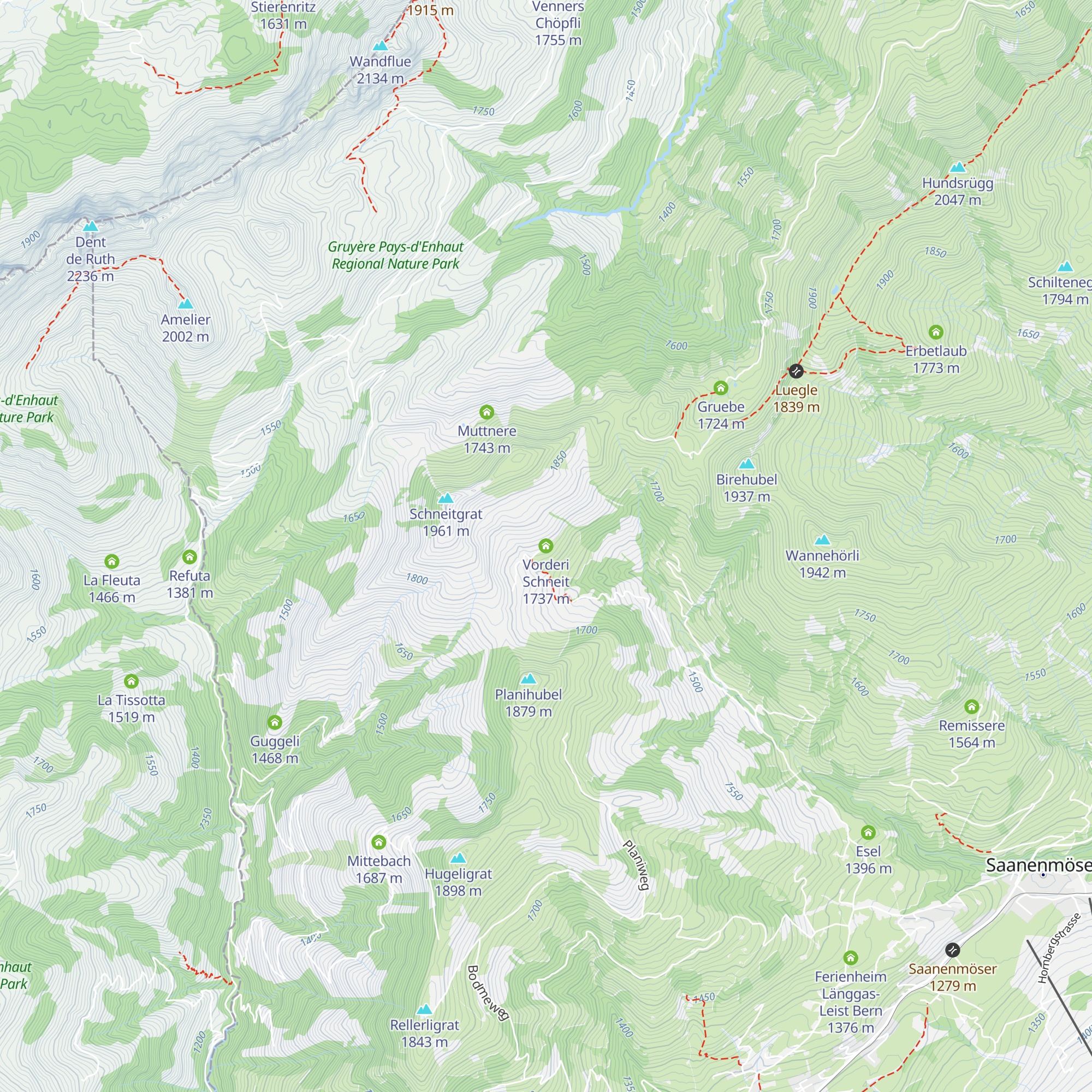 Vorderi Schneit map