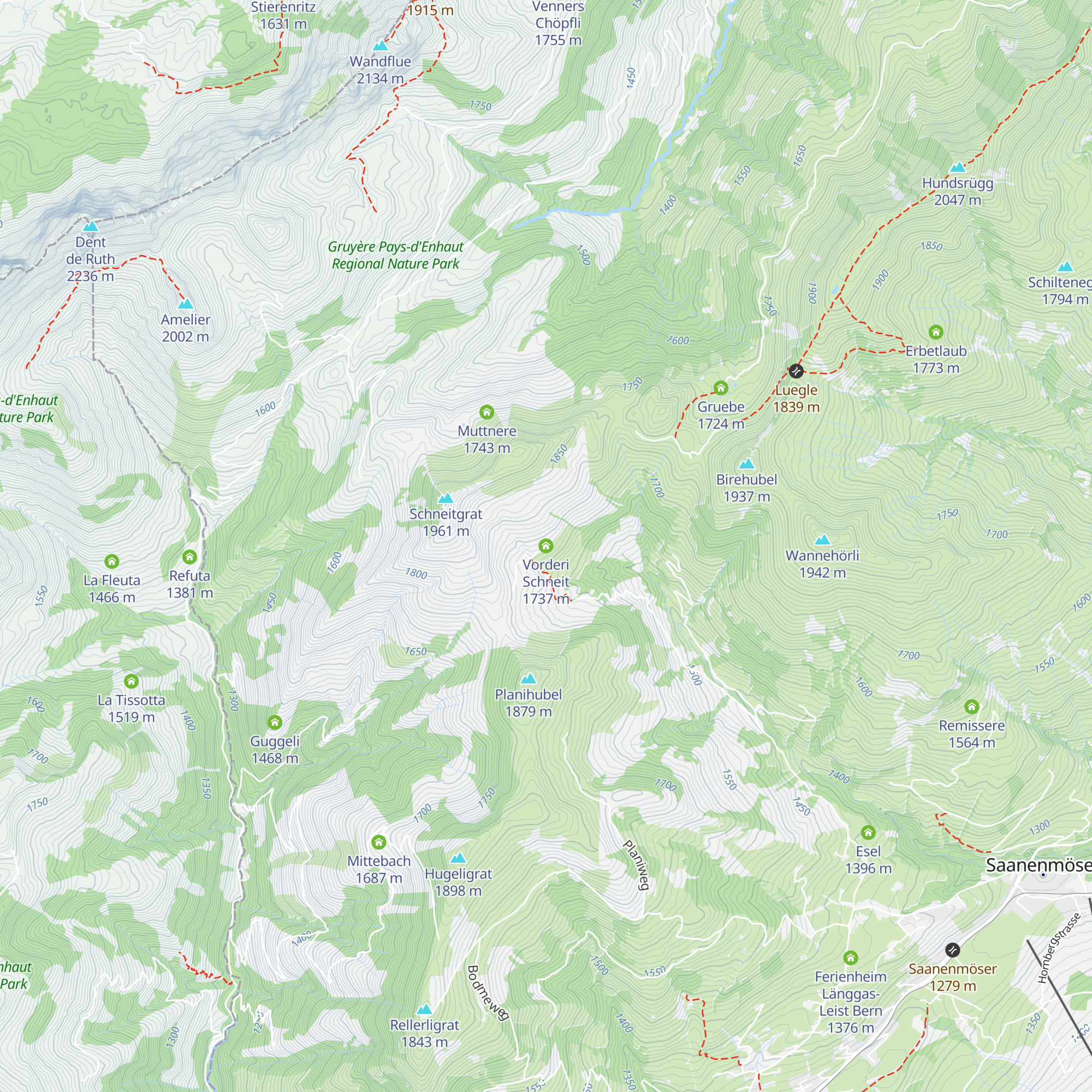 Vorderi Schneit map