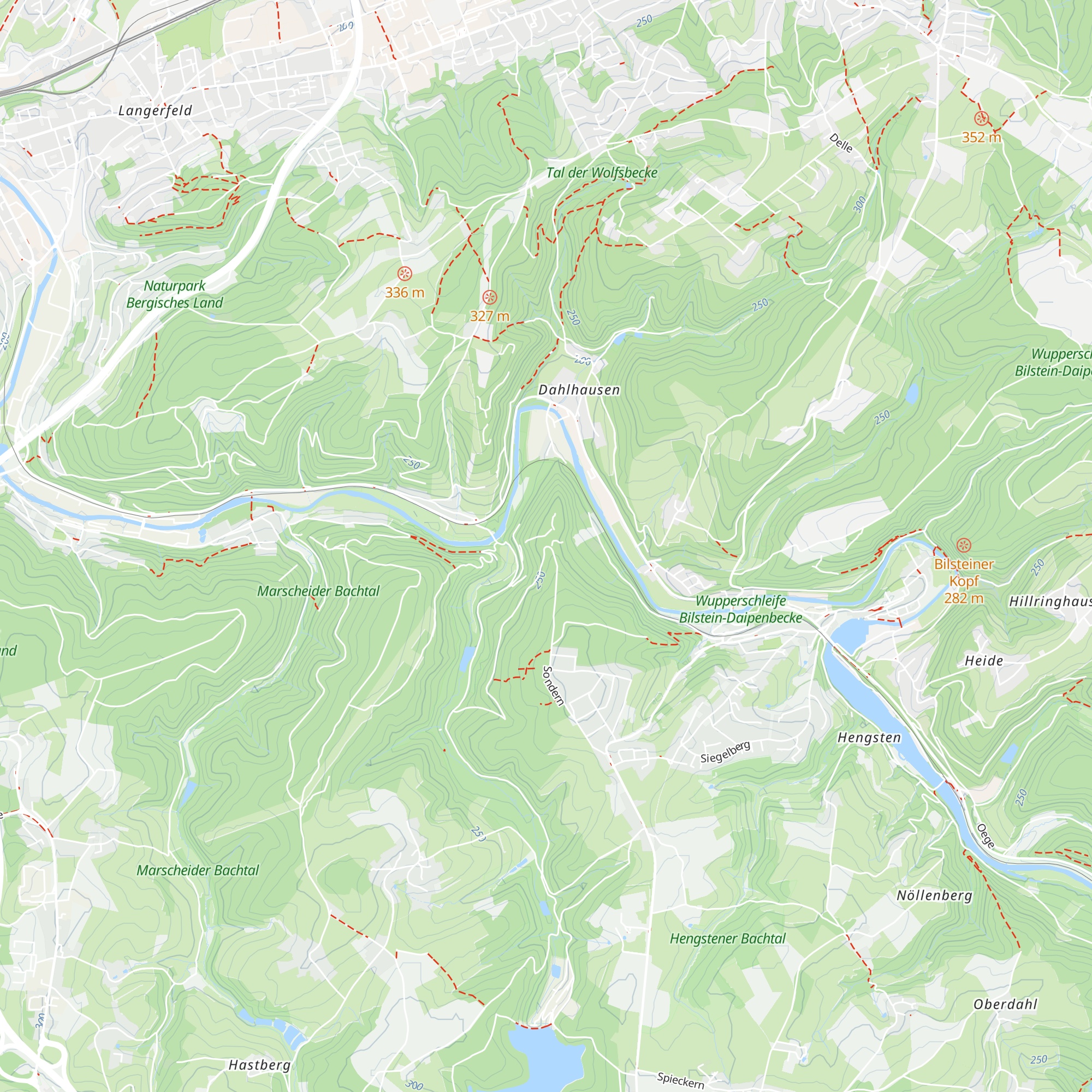 Schutzhütte am Wuppertaler Rundweg map