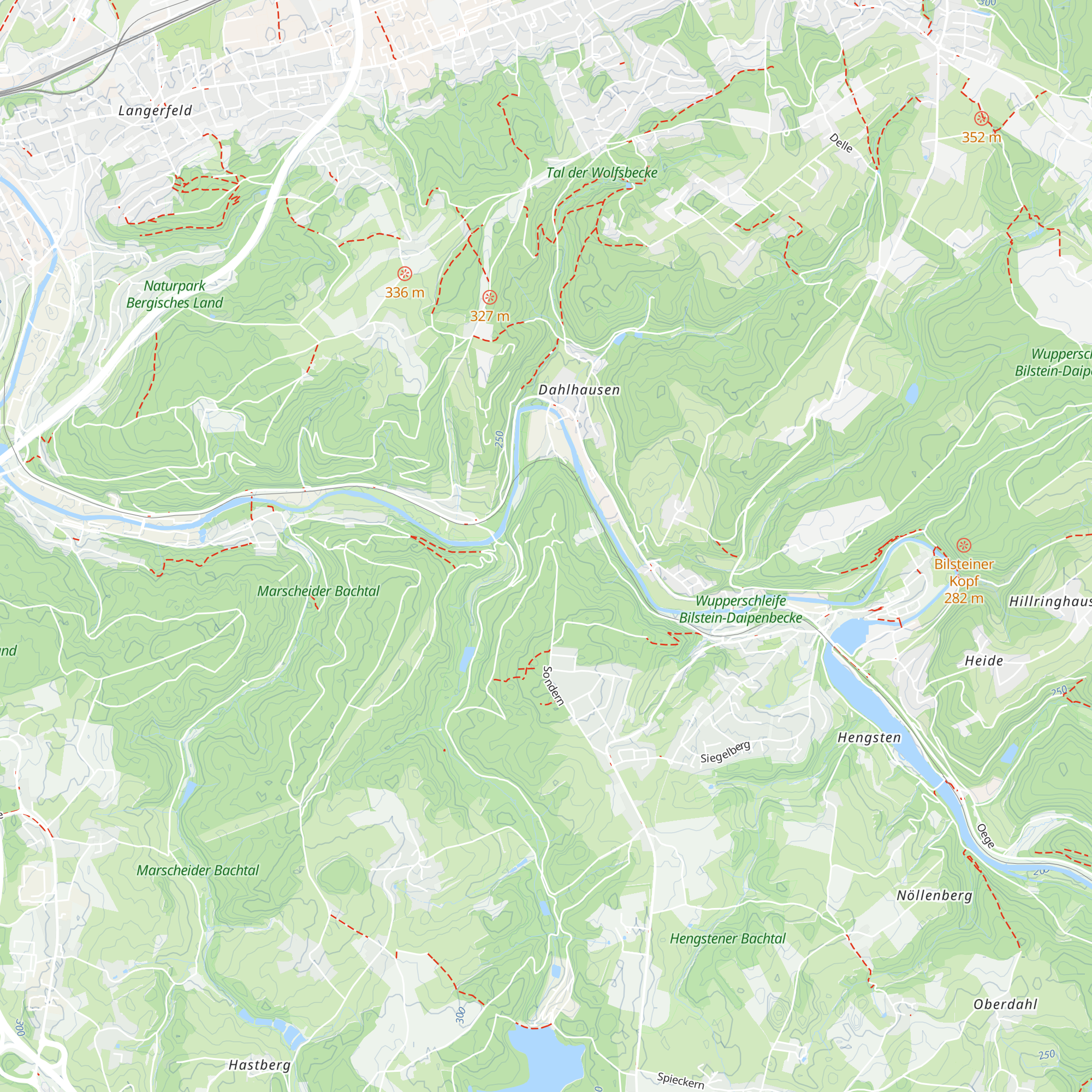 Schutzhütte am Wuppertaler Rundweg map