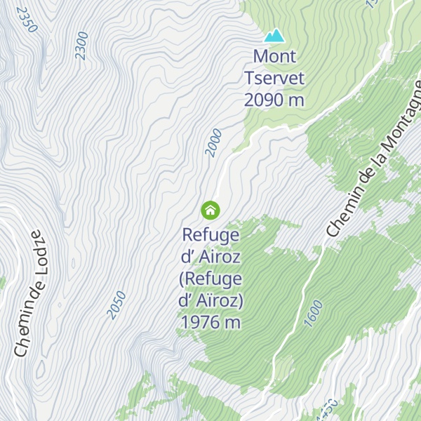 Map of Refuge d’ Airoz (Refuge d’ Aïroz)