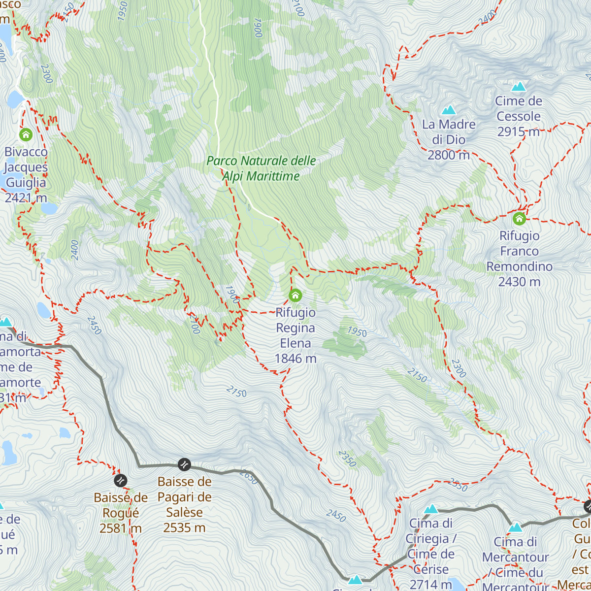 Rifugio Regina Elena map