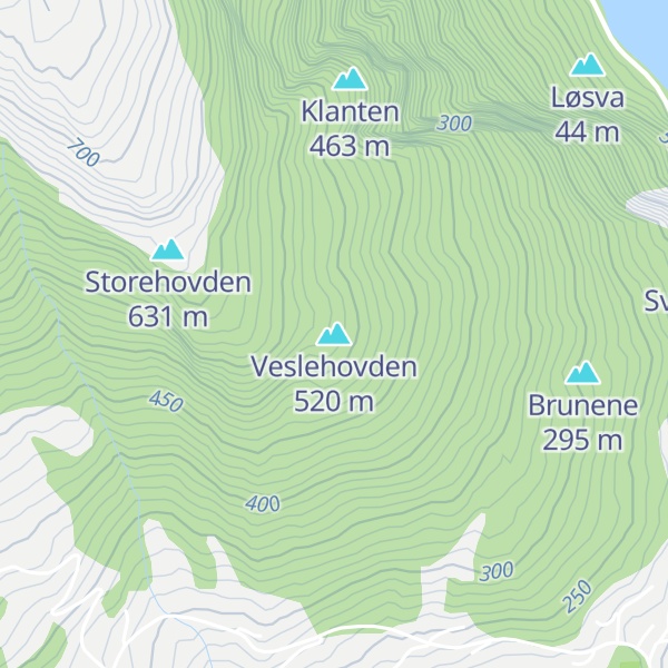 Map of Veslehovden