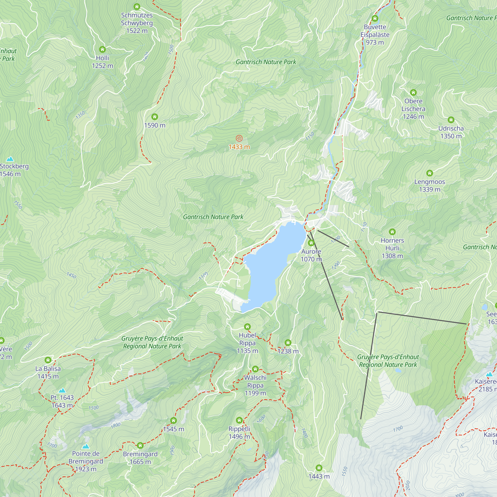 Chalet Sonnegg map