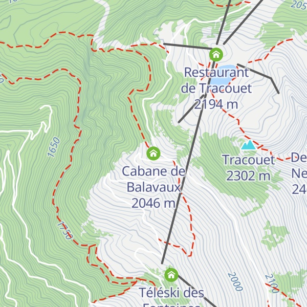 Map of Cabane de Balavaux