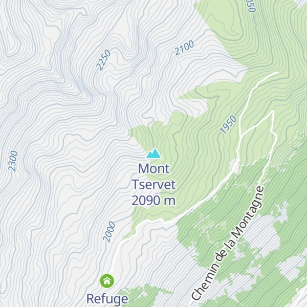 Map of Mont Tservet