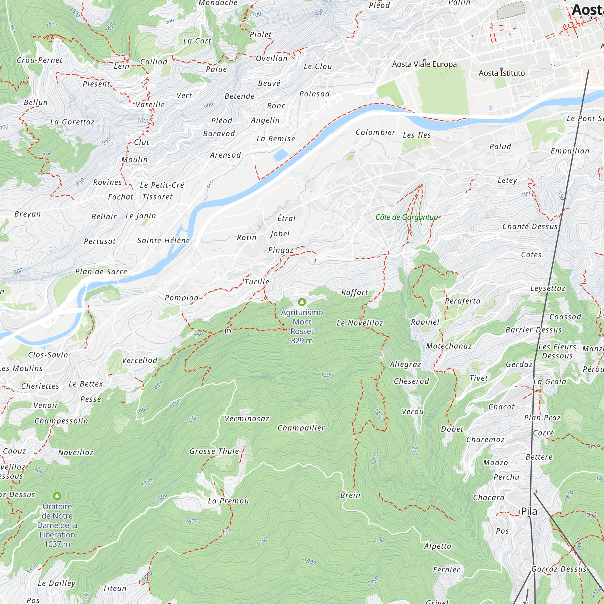 Agriturismo Mont Rosset map
