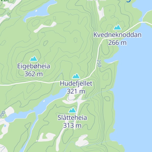 Map of Hudefjellet