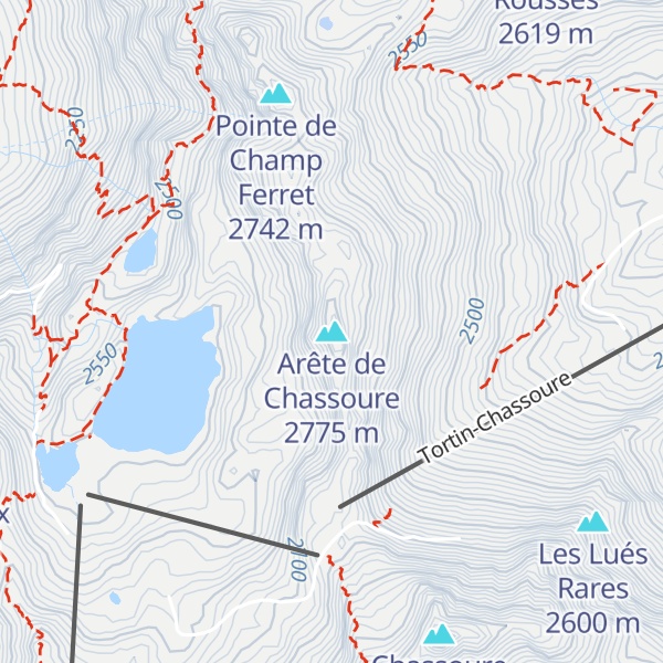 Map of Arête de Chassoure