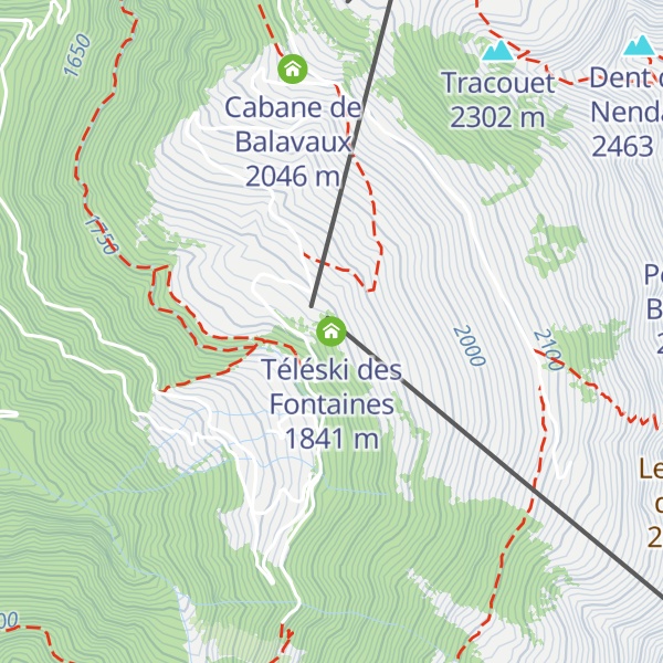 Map of Téléski des Fontaines