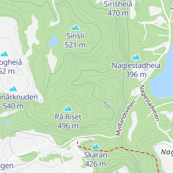 Map of Hestestigan