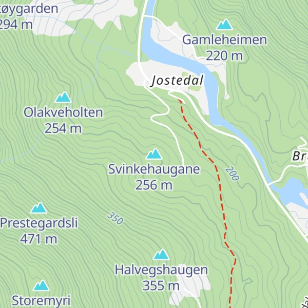 Map of Svinkehaugane