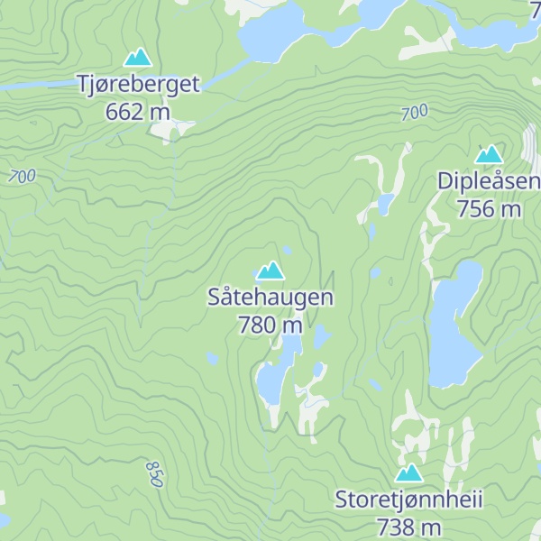 Map of Såtehaugen