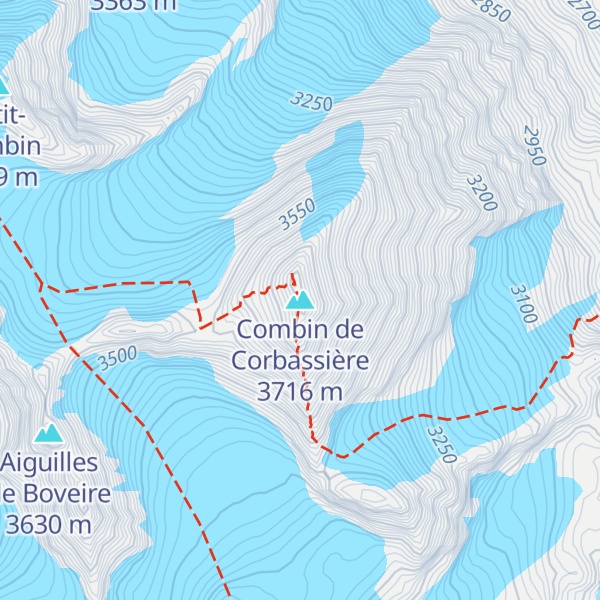 Map of Combin de Corbassière