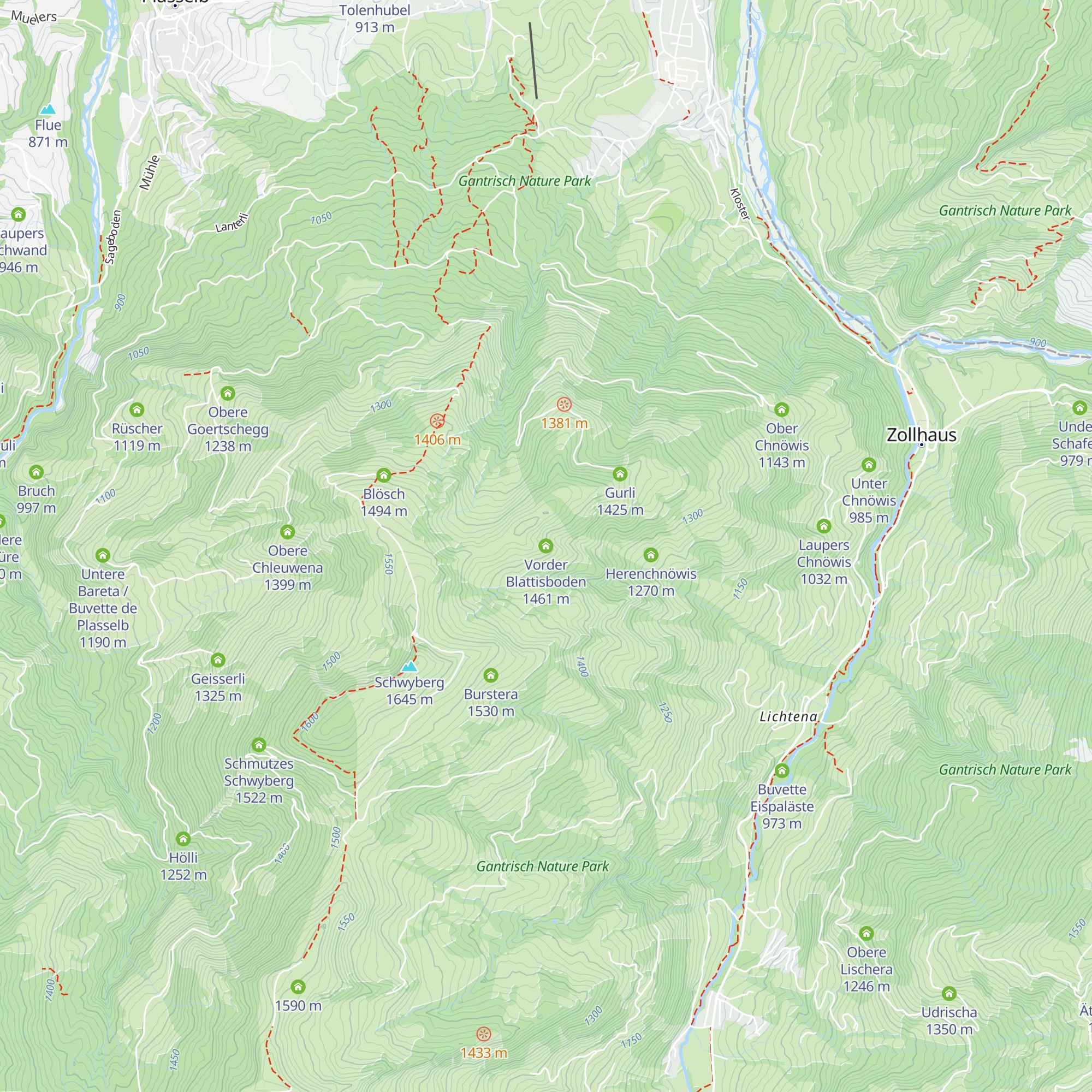 Vorder Blattisboden map