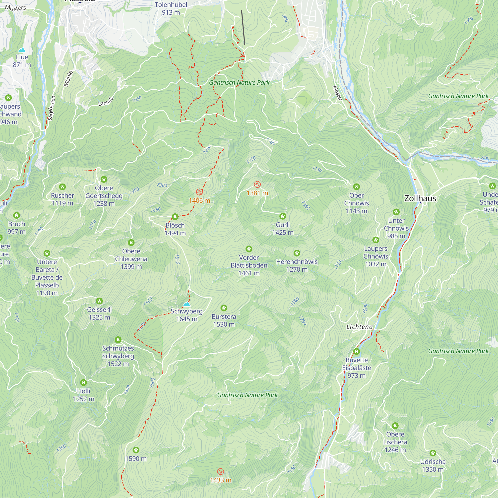 Vorder Blattisboden map