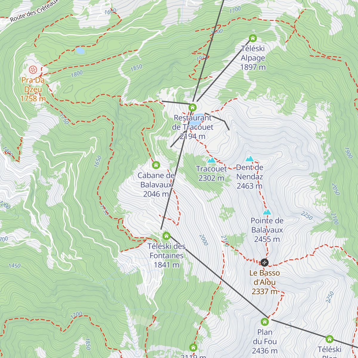 Alpage de Balavaux map