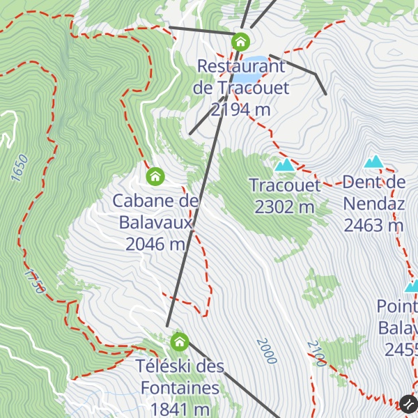 Map of Alpage de Balavaux