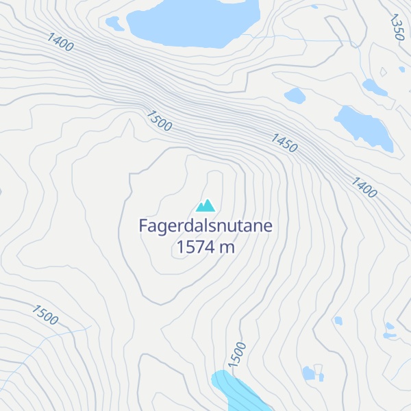 Map of Fagerdalsnutane