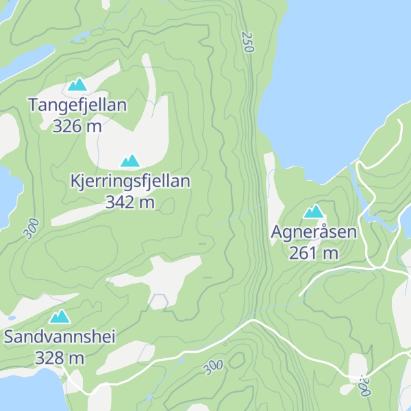 Map of Strandefjell