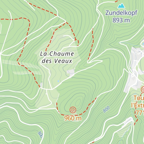 Map of Refuge Hohwald-Hütte