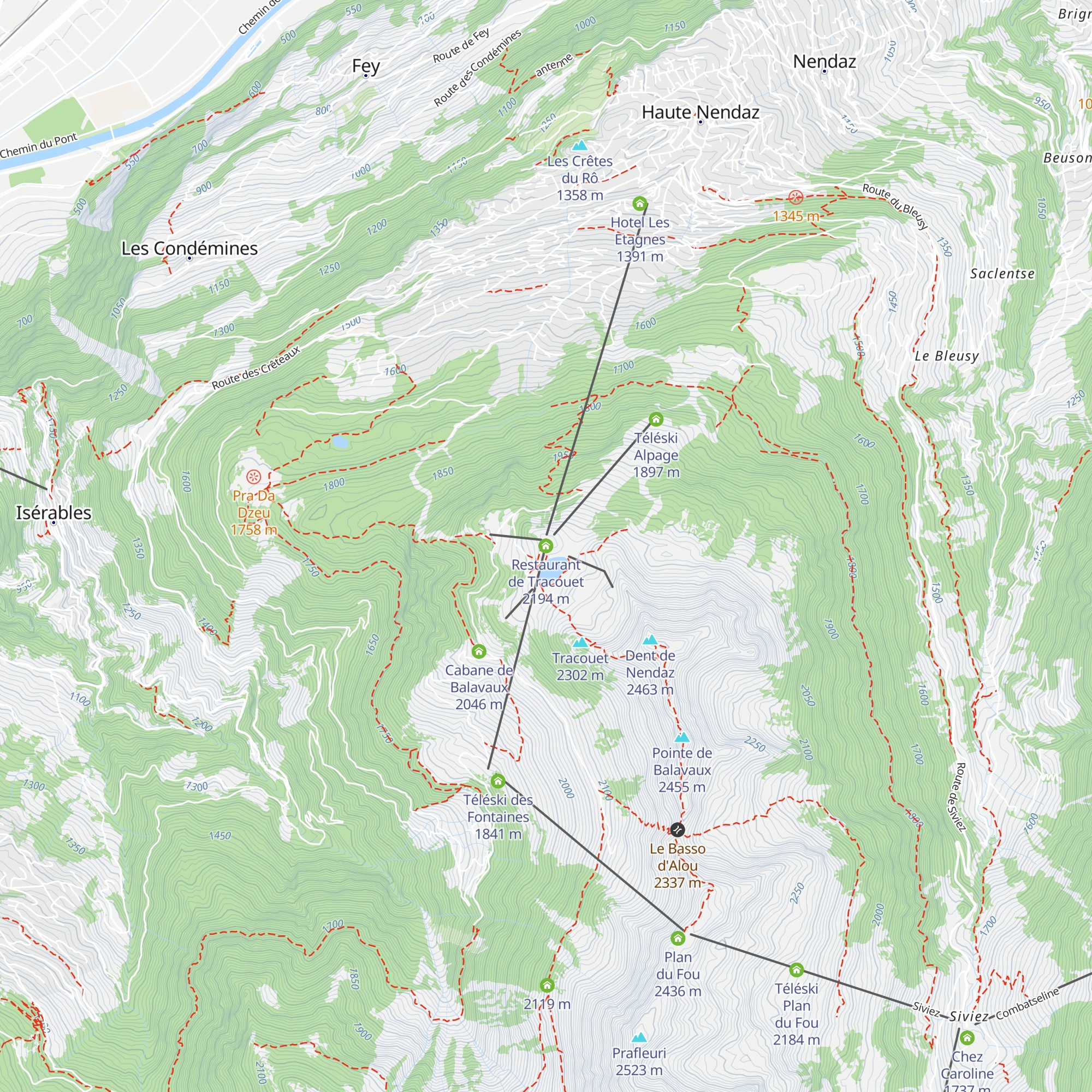 Restaurant de Tracouet map